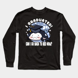 Orca Graduated Can I Go Back To Bed Now White Long Sleeve T-Shirt